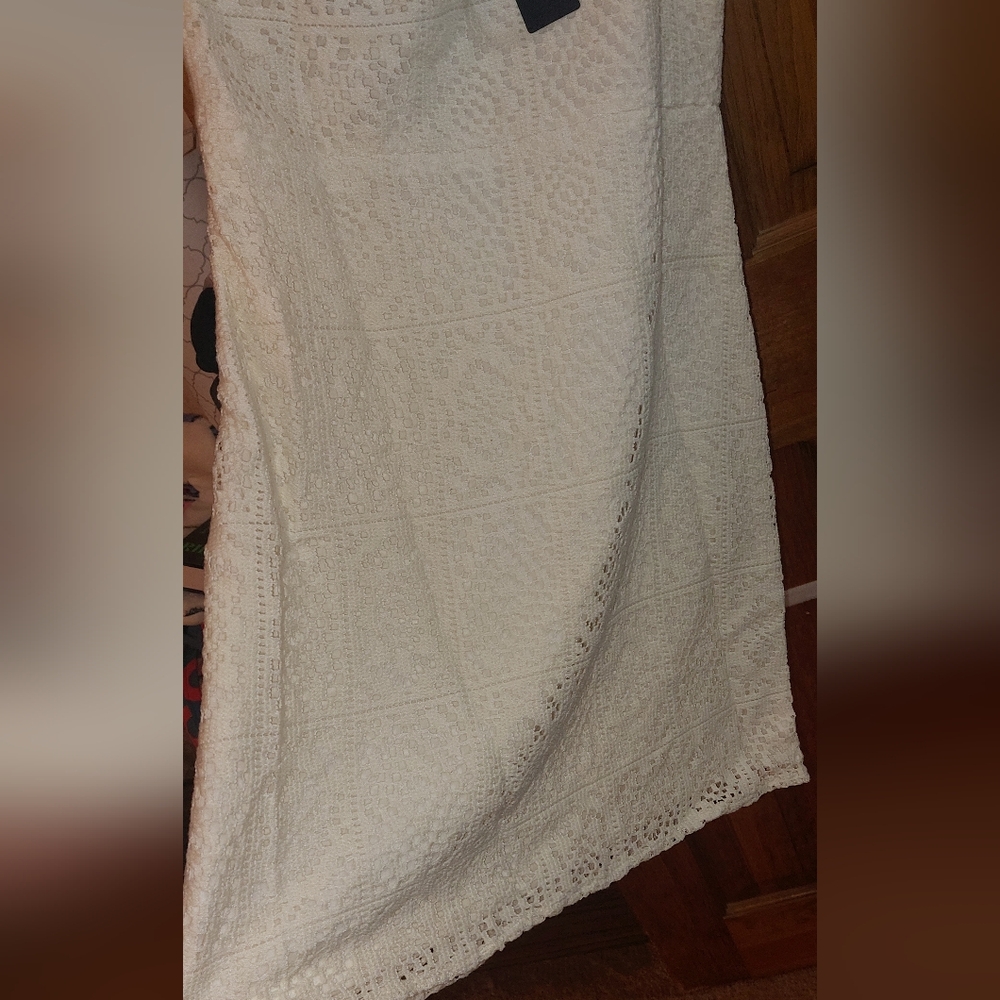 Lulus In My Mood Crochet Lace One Shoulder Mini Dress in Ivory - Picture 12 of 13